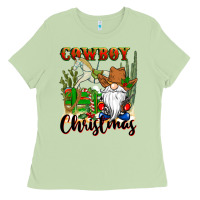 Matcha cowboy christmas gnome Ladies Tee - CowGirlArtShop