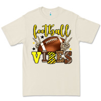 Football Vibes Yellow And Black Team Color Premium Tee | Teevron