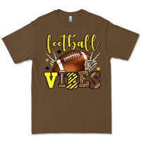 Cacao Football vibes yellow and black team color Premium Tee - HowdyJamesFarm