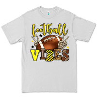 Dove Grey Football vibes yellow and black team color Premium Tee - HowdyJamesFarm