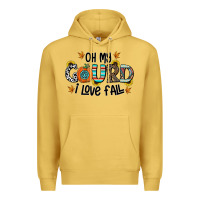 Antique Gold oh my gourd i love fall Premium Hoodie - CowhideDigitalArt