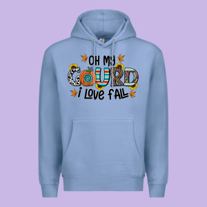 Oh My Gourd I Love Fall Premium Hoodie Designed By Cowhidedigitalart
