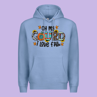 Oh My Gourd I Love Fall Premium Hoodie Designed By Cowhidedigitalart