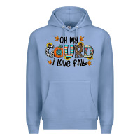 Colony Blue oh my gourd i love fall Premium Hoodie - CowhideDigitalArt