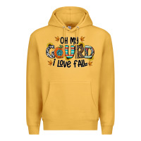 Mustard oh my gourd i love fall Premium Hoodie - CowhideDigitalArt