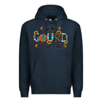Navy oh my gourd i love fall Premium Hoodie - CowhideDigitalArt