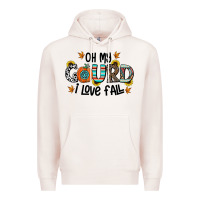 Pale Pink oh my gourd i love fall Premium Hoodie - CowhideDigitalArt