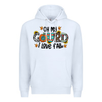 White oh my gourd i love fall Premium Hoodie - CowhideDigitalArt
