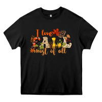Black I love Fall most of Fall Heavy Core Tee - NancyCooperArtShop