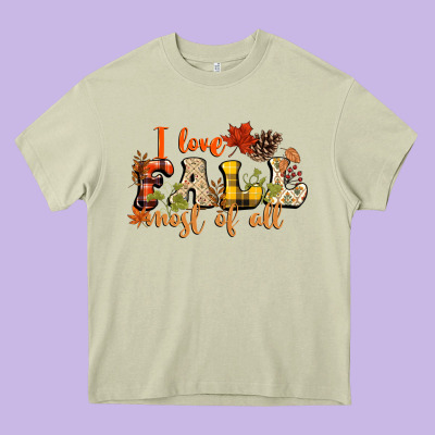 I Love Fall Most Of Fall Heavy Core Tee Designed By Nancycooperartshop