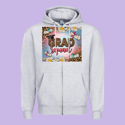 Grad Squad Zipper Hoodie Designed By Adodesignshop