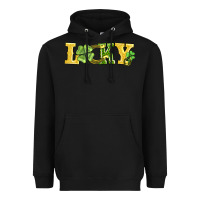 Black lucky horseshoe and four leaf clover Heavyweight Hoodie - AdoDesignShop