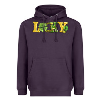 Plum lucky horseshoe and four leaf clover Heavyweight Hoodie - AdoDesignShop