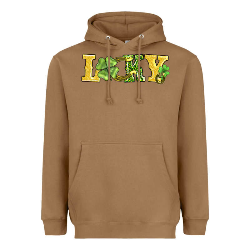 Lucky Horseshoe And Four Leaf Clover Heavyweight Hoodie by AdoDesignShop | Teevron