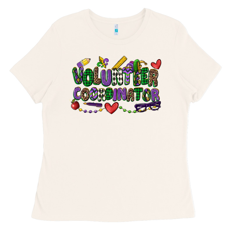 Volunteer Coordinator Mardi Gras Cowgirl Ladies Tee by CowGirlArtShop | Teevron