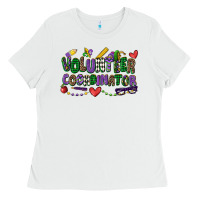 White volunteer coordinator mardi gras cowgirl Ladies Tee - CowGirlArtShop