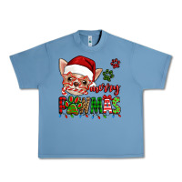 Pebble Blue merry pawmas christmas chihuahua Urban Heavy Tee - Jasminsmagicworld