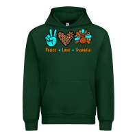 Forest Green peace love thankful Urban Hoodie - JahusDesignShop