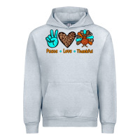 Heather Grey peace love thankful Urban Hoodie - JahusDesignShop