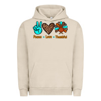 Pigment French Oak peace love thankful Urban Hoodie - JahusDesignShop