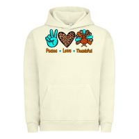 Pigment Pistachio peace love thankful Urban Hoodie - JahusDesignShop
