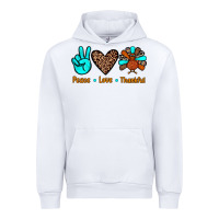 White peace love thankful Urban Hoodie - JahusDesignShop