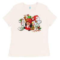 Bone christmas joy girl gnome Ladies Tee - CowGirlArtShop