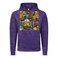Cloud Purple school bus coffee and star with leopard seamless pattern bbs Vintage Hoodie - BundleAndBundleShop