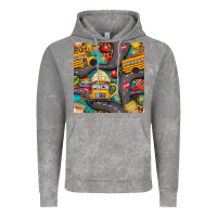 Cloud Rock school bus coffee and star with leopard seamless pattern bbs Vintage Hoodie - BundleAndBundleShop