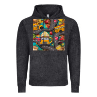 Vintage Black school bus coffee and star with leopard seamless pattern bbs Vintage Hoodie - BundleAndBundleShop