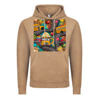 Vintage Coffee school bus coffee and star with leopard seamless pattern bbs Vintage Hoodie - BundleAndBundleShop