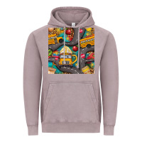 Vintage Zinc school bus coffee and star with leopard seamless pattern bbs Vintage Hoodie - BundleAndBundleShop