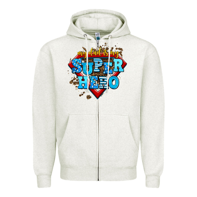 My Dad Is My Super Hero Zipper Hoodie by AdoDesignShop | Teevron