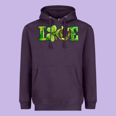 Love With Horseshoe Heavyweight Hoodie Designed By Adodesignshop