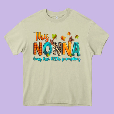 This Nonna Loves Her Little Pumpkins Heavy Core Tee Designed By Texasbilliewilder