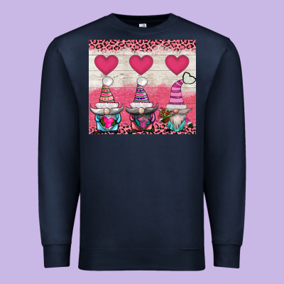 V.d 3 Gnomes And Hearts Premium Sweatshirt Designed By Adodesignshop