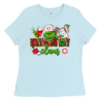 Baby Blue dietary claus Ladies Tee - CowGirlArtShop