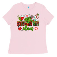 Bubblegum Pink dietary claus Ladies Tee - CowGirlArtShop