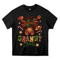 Black granny claus afro messy bun Heavy Core Tee - texasbilliewilder