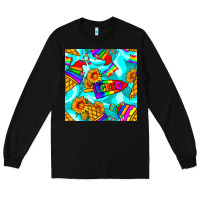 Black Pride lgbtq ice cream and sunflowers seamless Long Sleeve Tee - BundleAndBundleShop