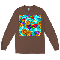 Pride Lgbtq Ice Cream And Sunflowers Seamless Long Sleeve Tee | Teevron