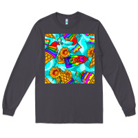 Smoke Pride lgbtq ice cream and sunflowers seamless Long Sleeve Tee - BundleAndBundleShop