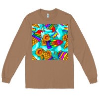 Toasted Coconut Pride lgbtq ice cream and sunflowers seamless Long Sleeve Tee - BundleAndBundleShop