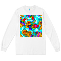 White Pride lgbtq ice cream and sunflowers seamless Long Sleeve Tee - BundleAndBundleShop