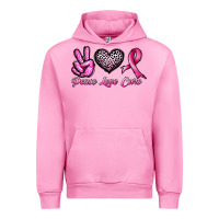 Fuchsia Pink peace love cure Urban Hoodie - JahusDesignShop