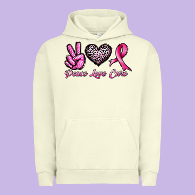 Peace Love Cure Urban Hoodie Designed By Jahusdesignshop