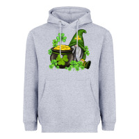 Heather Grey st patricks gnome and pot of gold Heavyweight Hoodie - AdoDesignShop