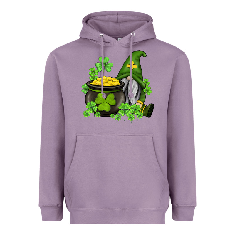 St Patricks Gnome And Pot Of Gold Heavyweight Hoodie by AdoDesignShop | Teevron