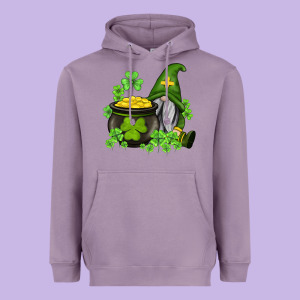 St Patricks Gnome And Pot Of Gold Heavyweight Hoodie Designed By Adodesignshop
