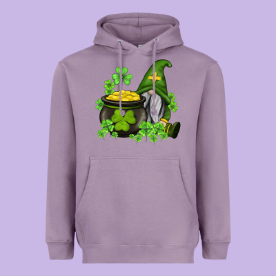 St Patricks Gnome And Pot Of Gold Heavyweight Hoodie Designed By Adodesignshop